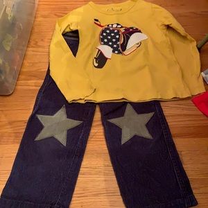 Mini Boden rare star cords & top